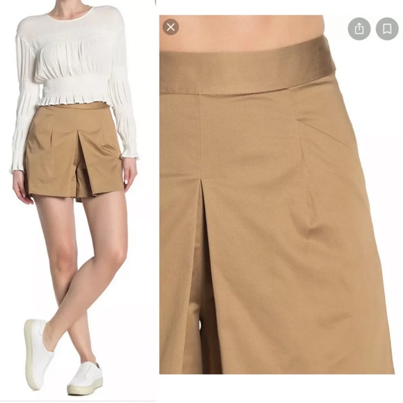 NWT J.CREW Women's Skort / Short Sz 8 Camel Cotton With Slight Stretch L1413 - Picture 3 of 10